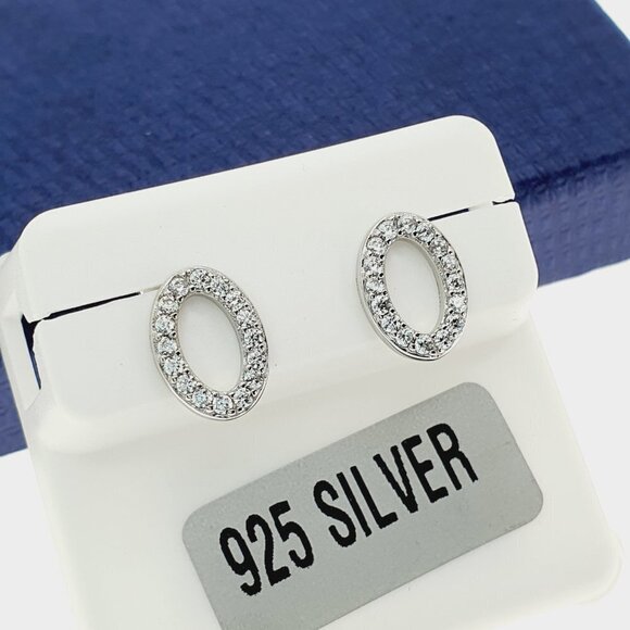 "925 Sterling Silver CZ Stud Earrings for Women/Girl, US925P1228 - Picture 8 of 8